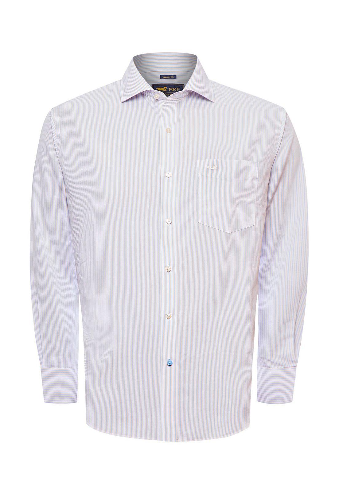 Camisa Libre de Arrugas Algodón Hombre Beige-1