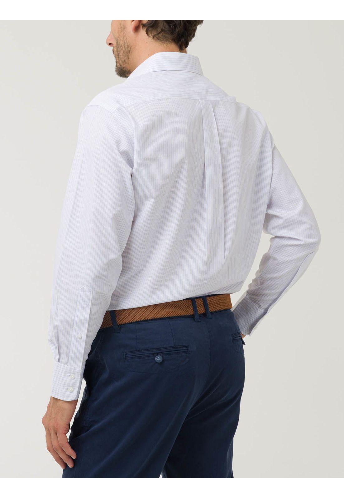 Camisa Libre de Arrugas Algodón Hombre Beige-6