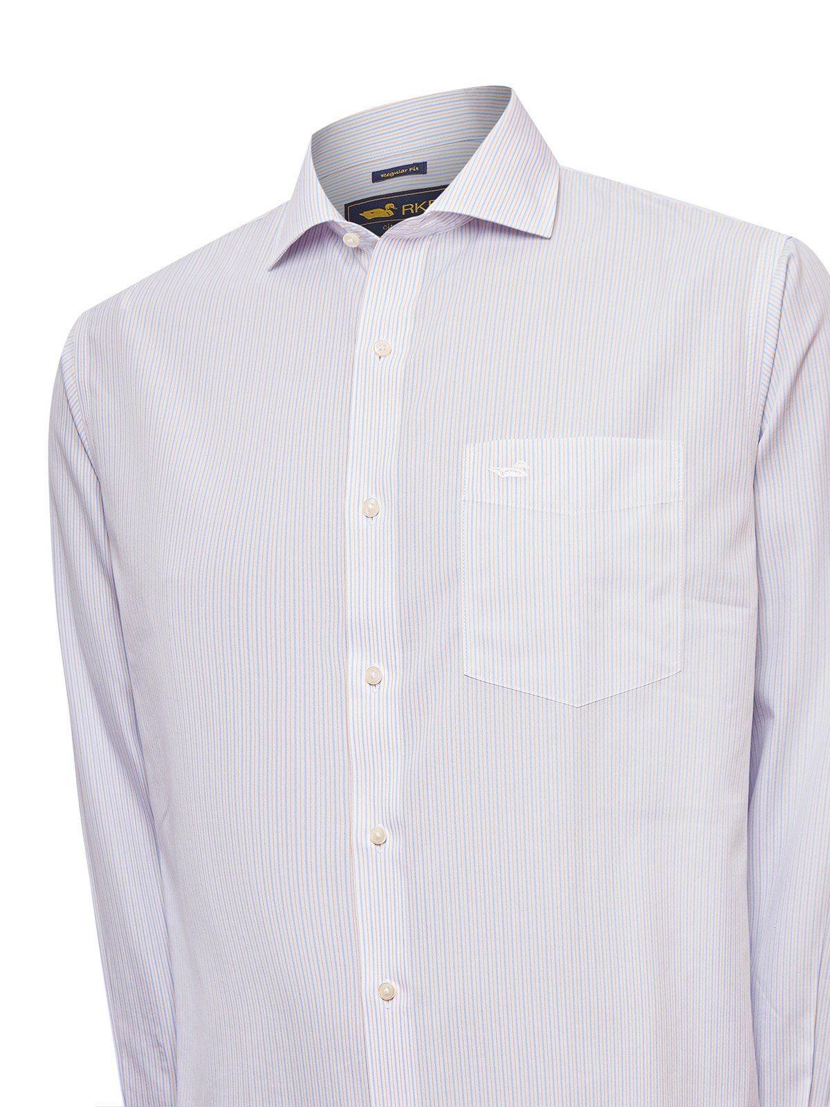Camisa Libre de Arrugas Algodón Hombre Beige-4