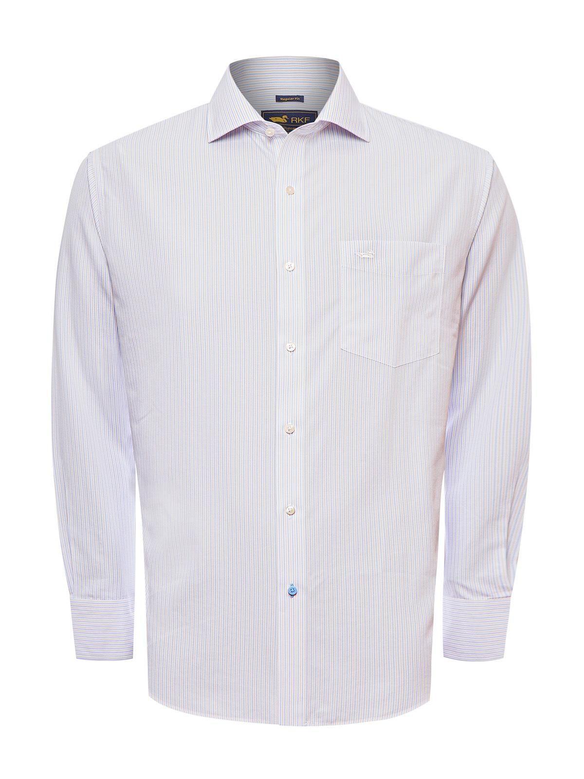 Camisa Libre de Arrugas Algodón Hombre Beige-1