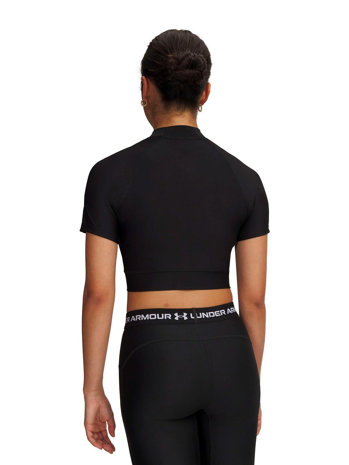 Primera Capa Superior UA Heatgear Crop Mock Negro Mujer-1