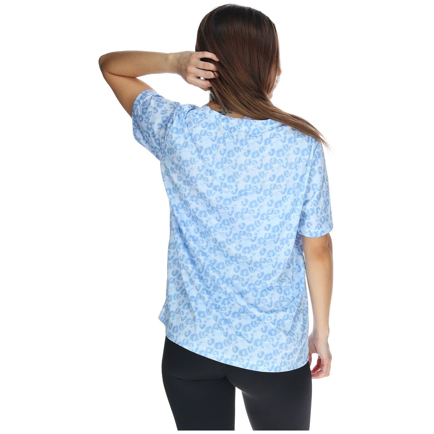 Polera Manga Corta Mtb Printed W Celeste Mujer-3