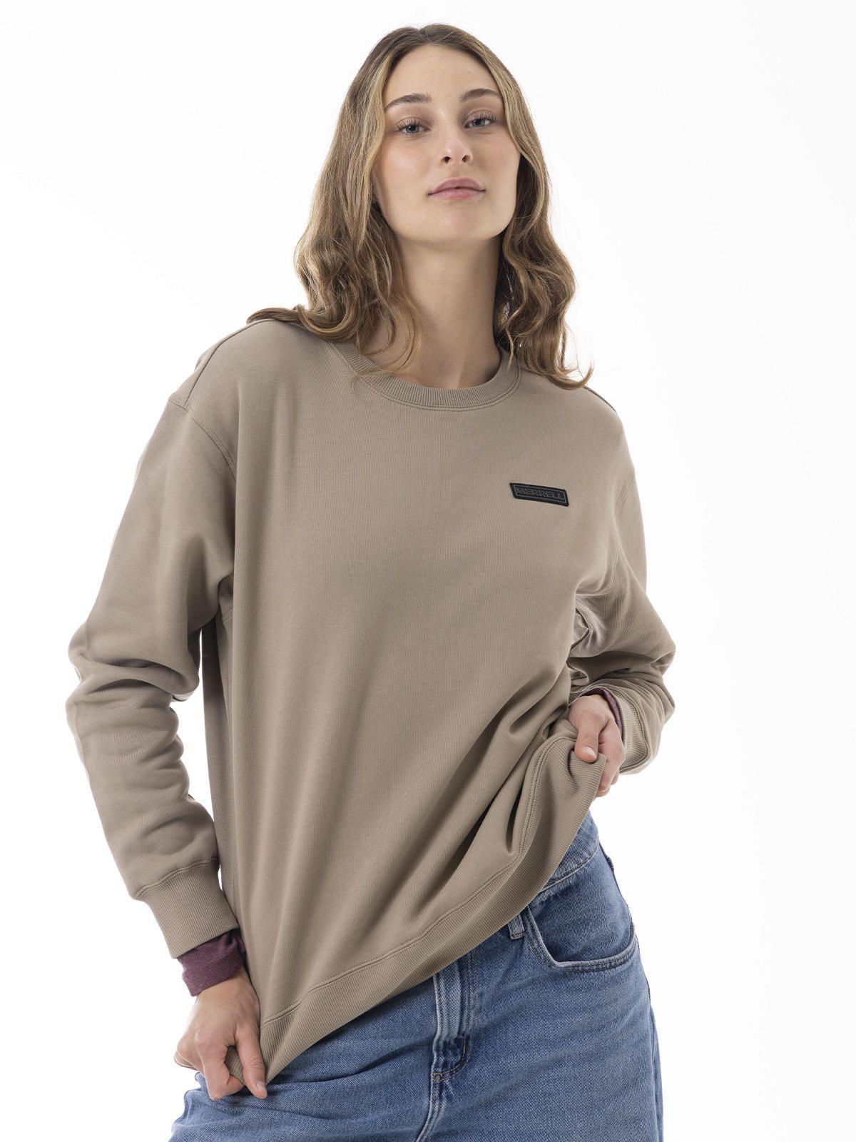 Polerón Mujer Urban Essential Crewneck Beige-1