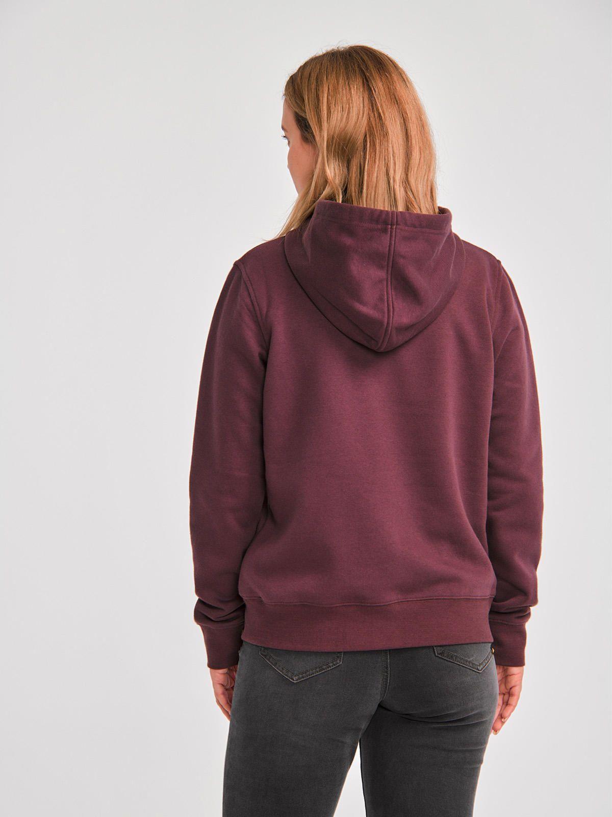 Polerón Mujer Fleece Caterpillar Pullover Burdeo-4