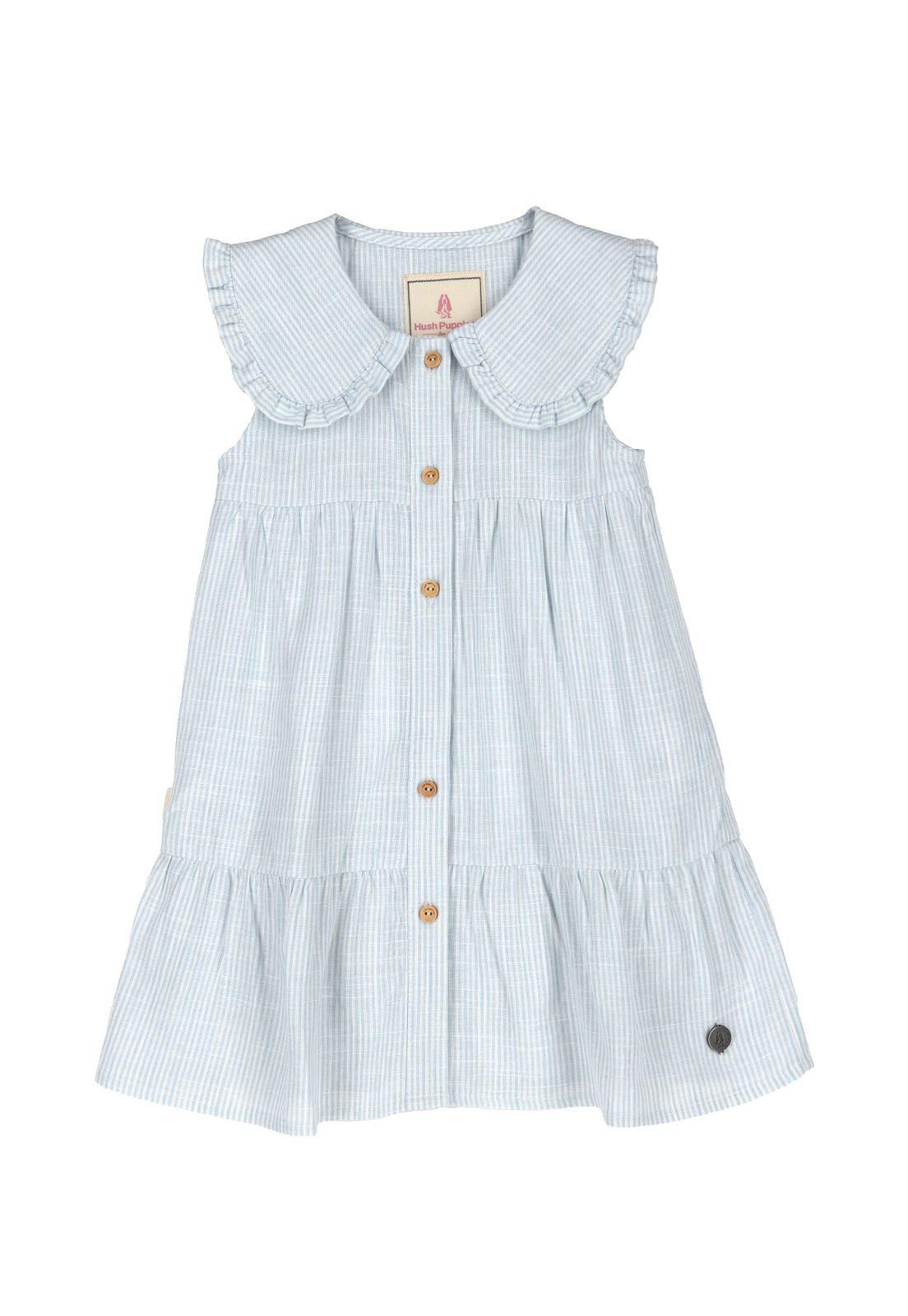 Vestido Niña Barbara Azul-0