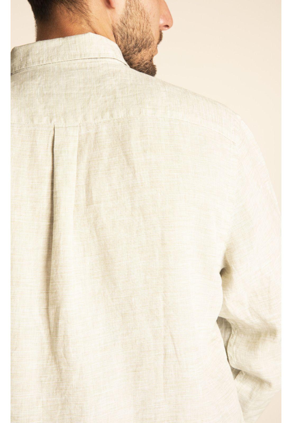 Camisa Lino Orgánico Hombre Linentxtre Verde-4