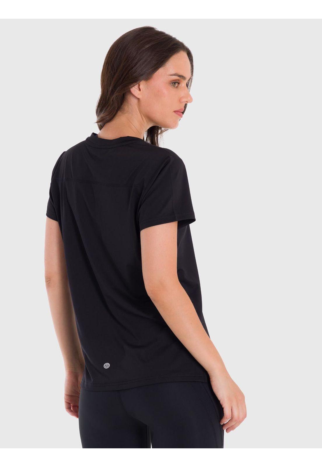 Polera deportiva Mujer V Neck Negro-3