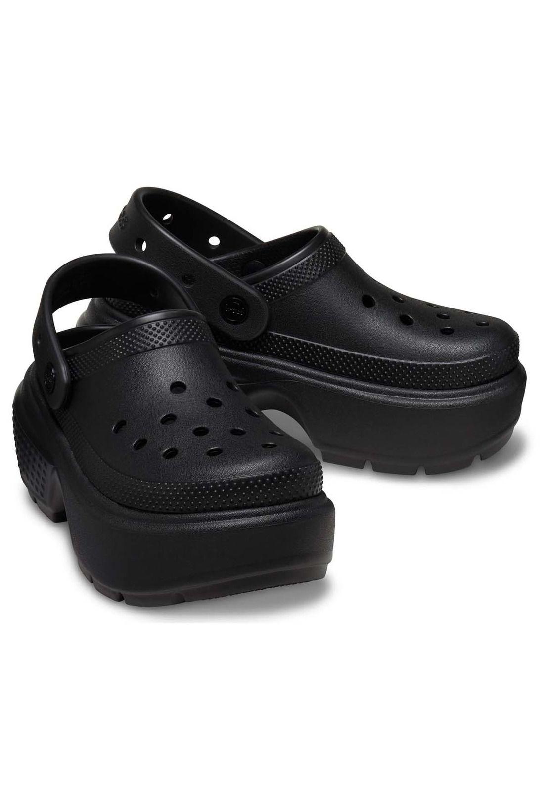 Zueco Mujer Stomp Clog Blk Verde-3