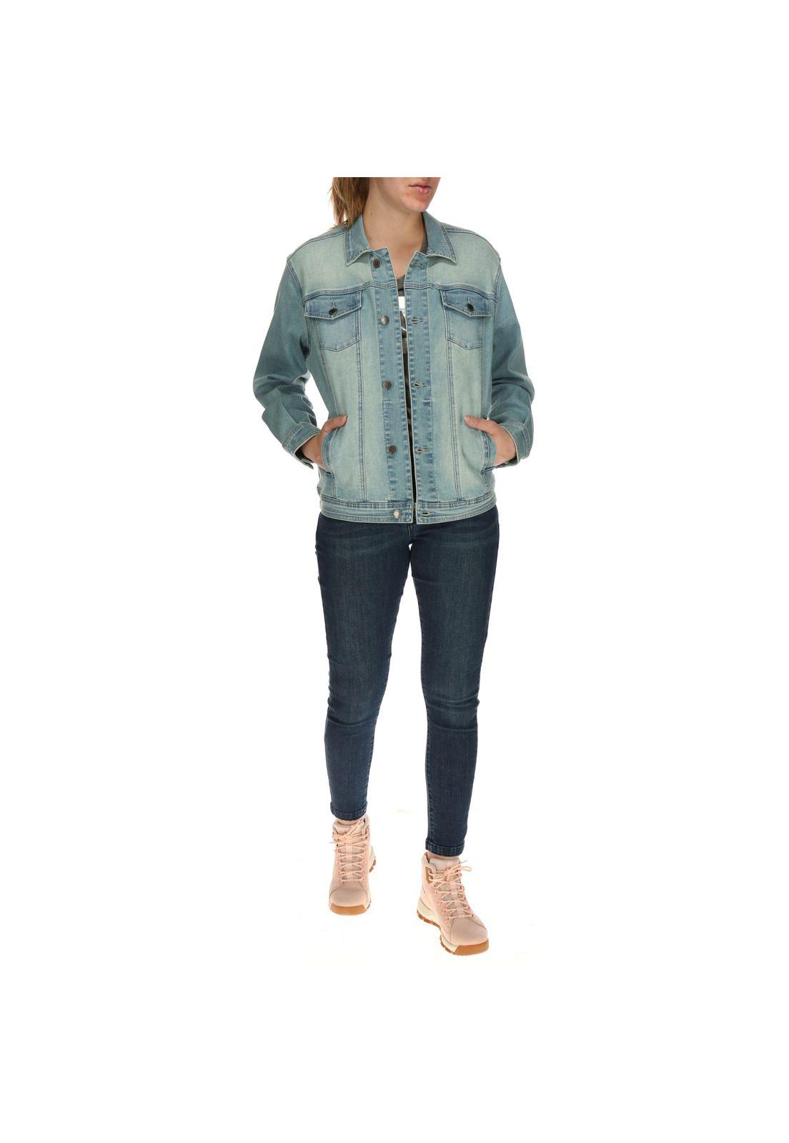 Chaqueta Mujer Aquila Denim Jacket Algodón Azul-4