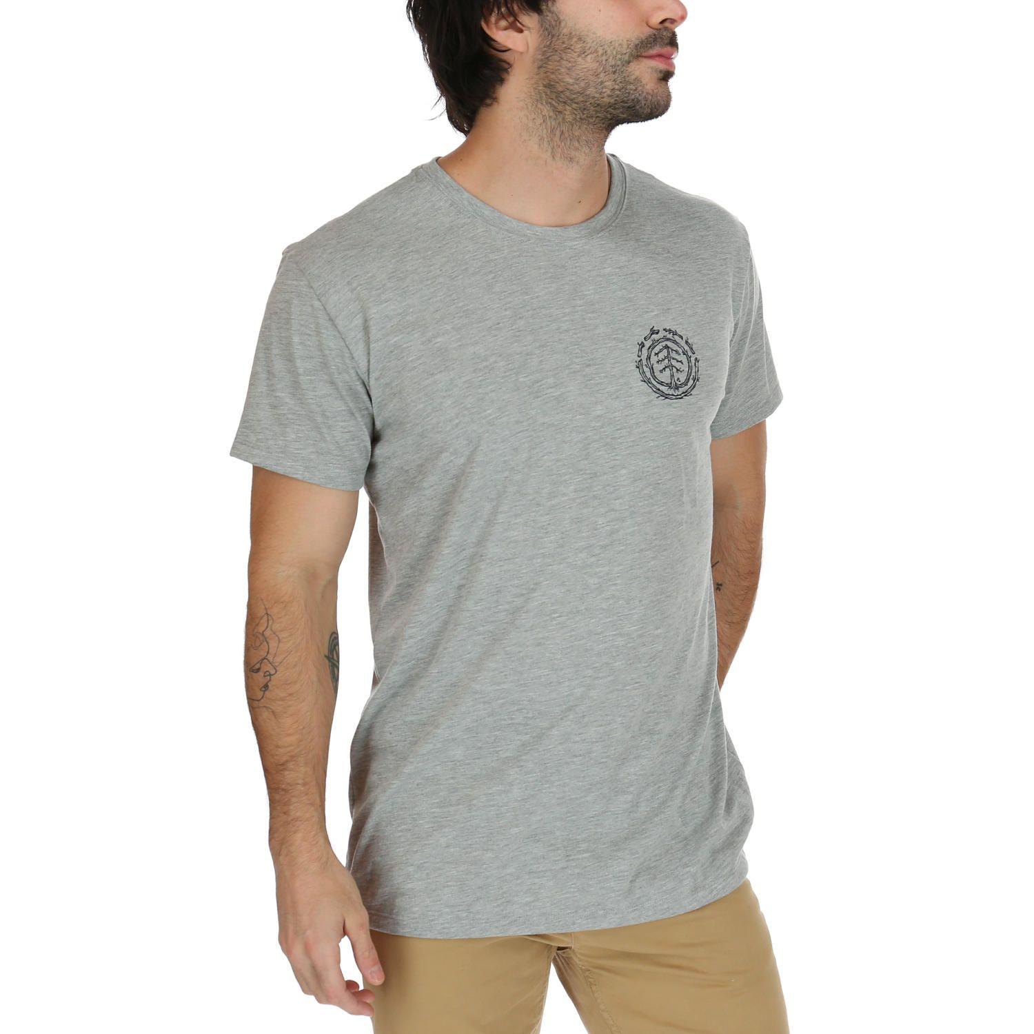 Polera M/C Hombre Timber Too Late Logo Gris Oscuro-0