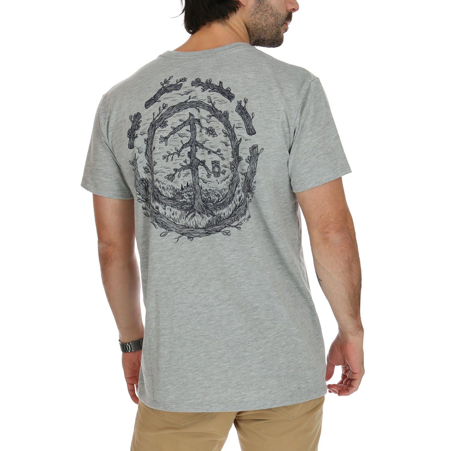 Polera M/C Hombre Timber Too Late Logo Gris Oscuro-2