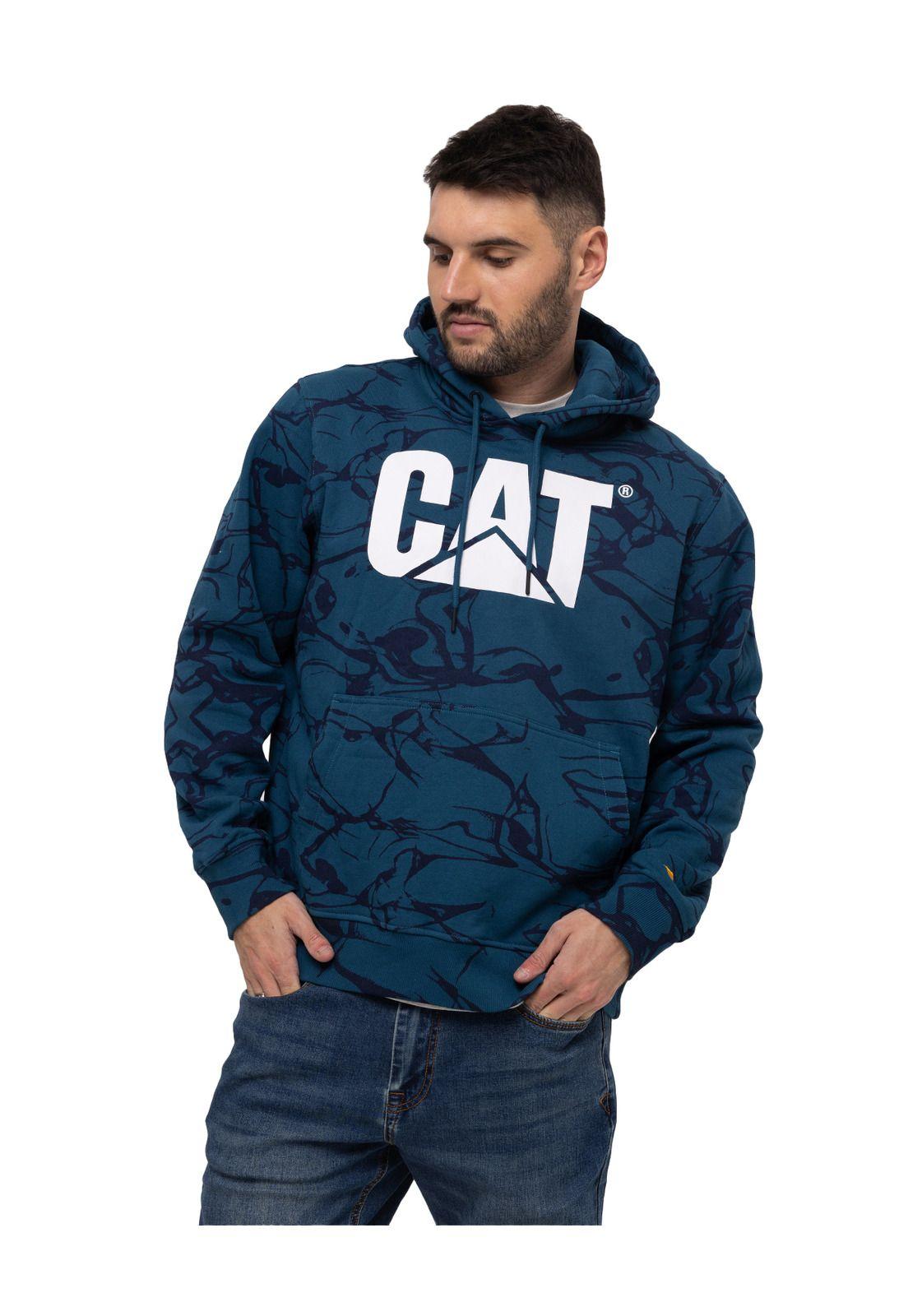 Polerón Fleece Logo Prin Azul Unisex-0