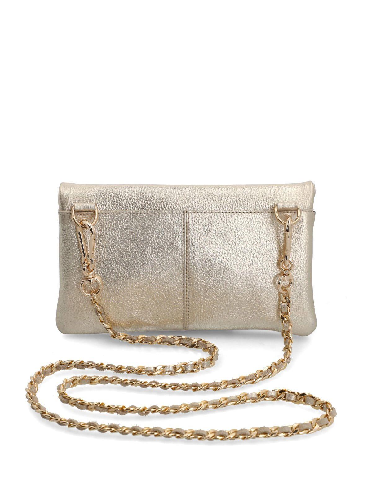 Cartera Cuero Mujer Funny Cross Dorado-2