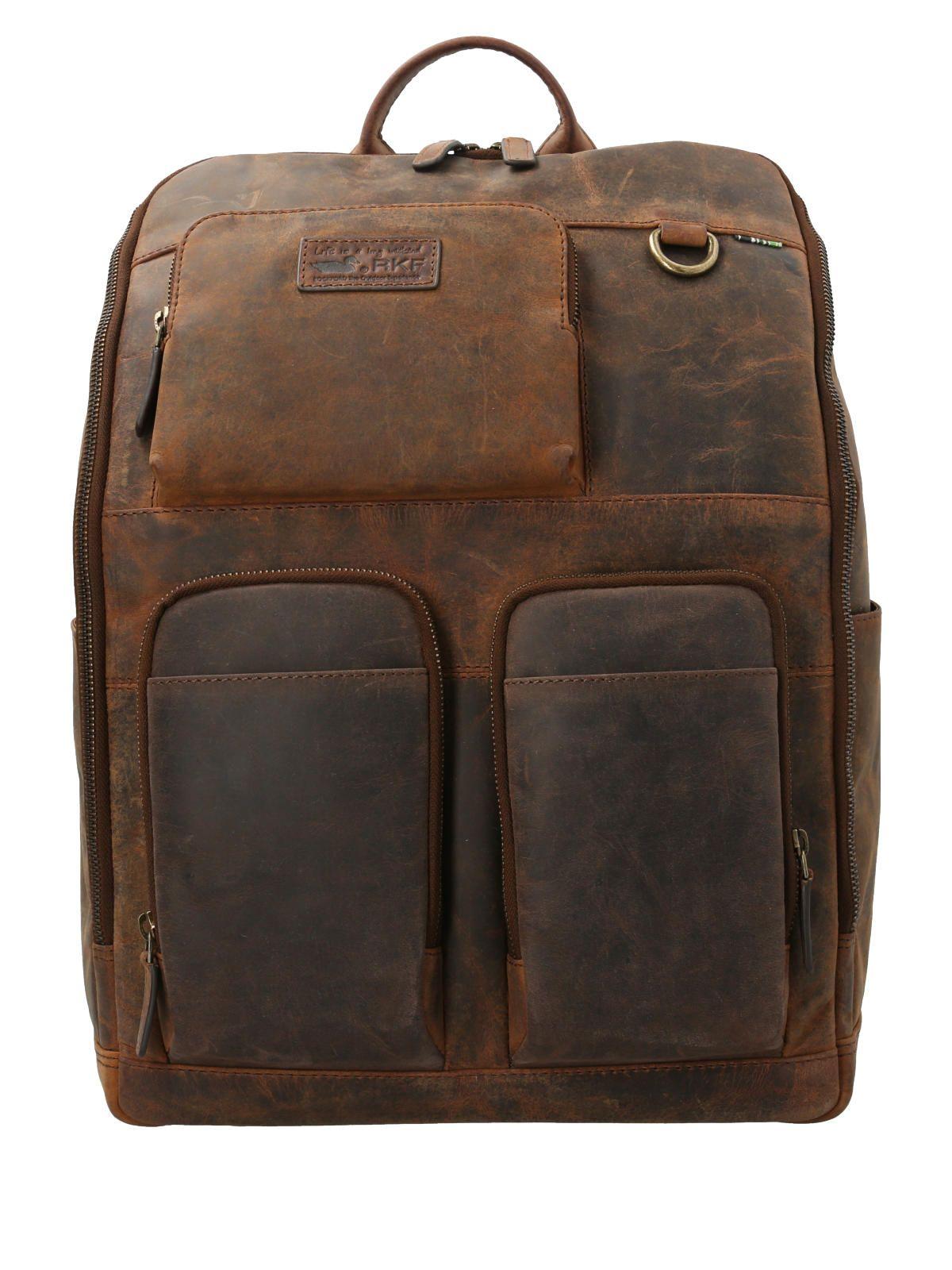 Mochila Cuero Hombre Oh Connor Back Chocolate-0