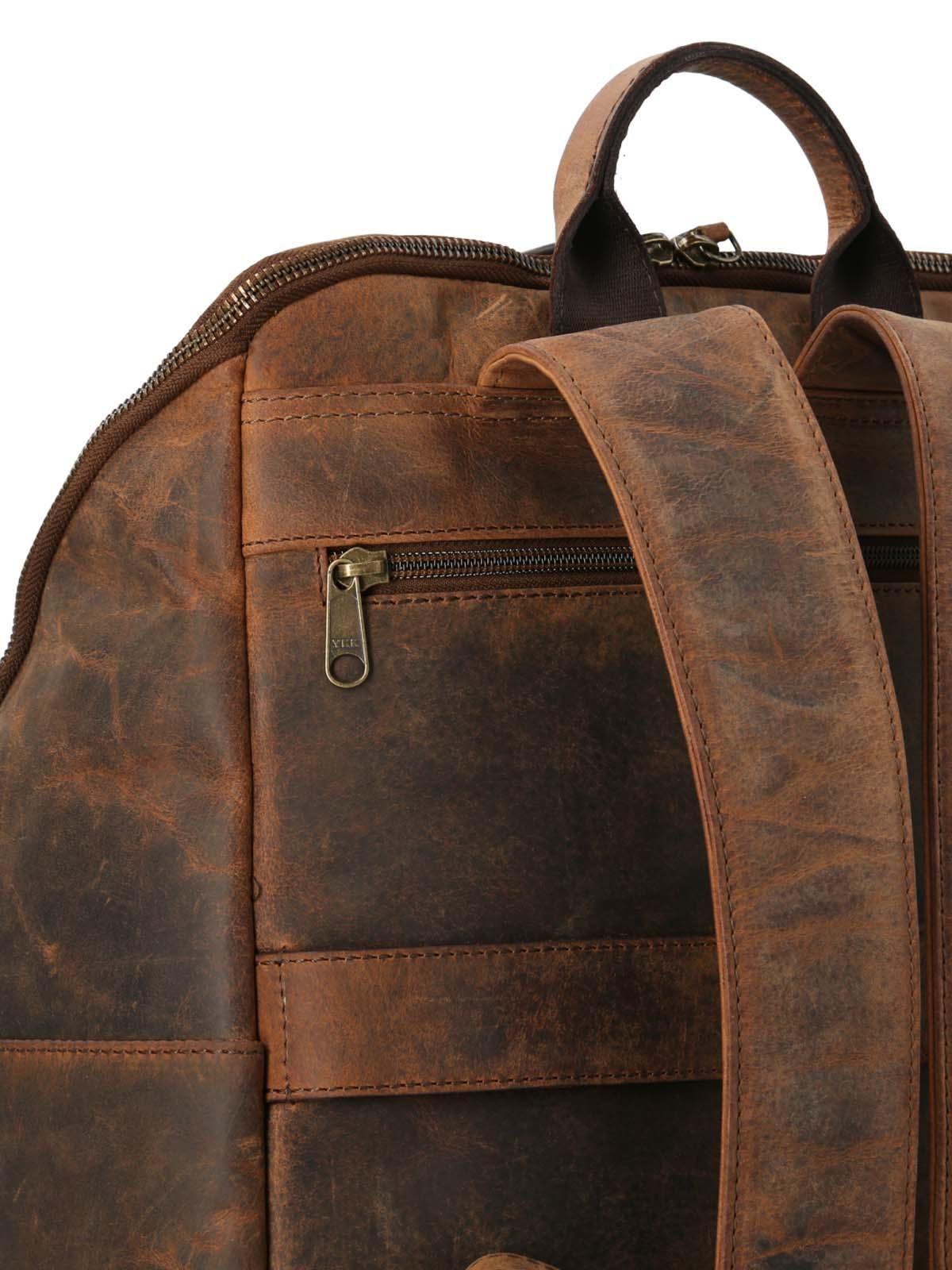 Mochila Cuero Hombre Oh Connor Back Chocolate-4