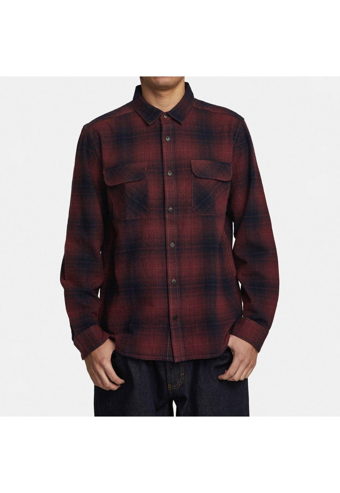 Camisa M/L Hombre Vesuvio Flannel M Wv Rojo-0