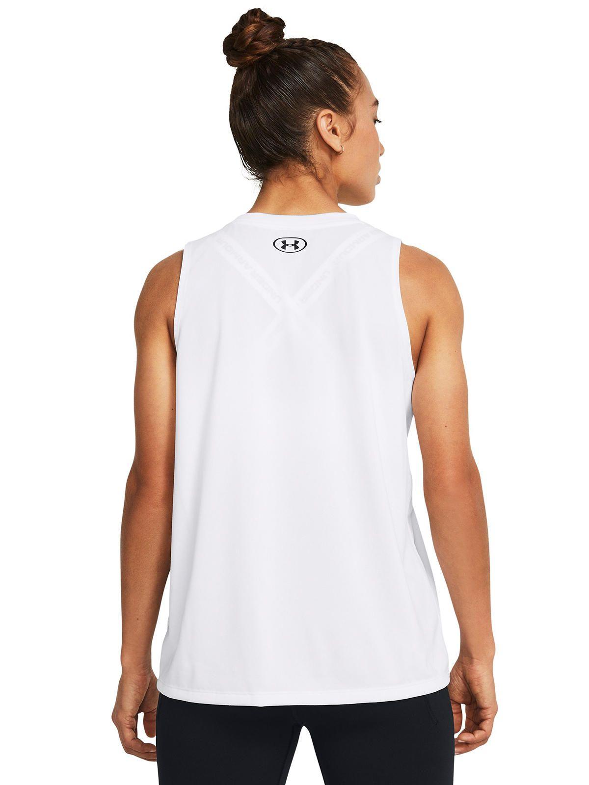 Polera Sin Mangas UA Tech Mujer Blanco-4