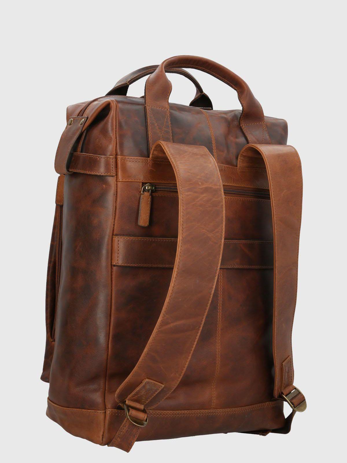 Mochila Cuero Hombre St Milton Back Café-3