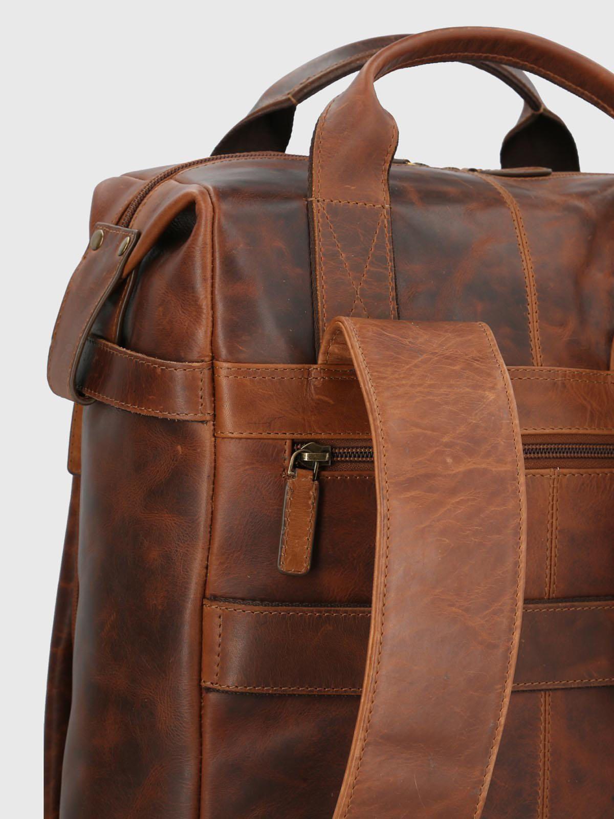 Mochila Cuero Hombre St Milton Back Café-4