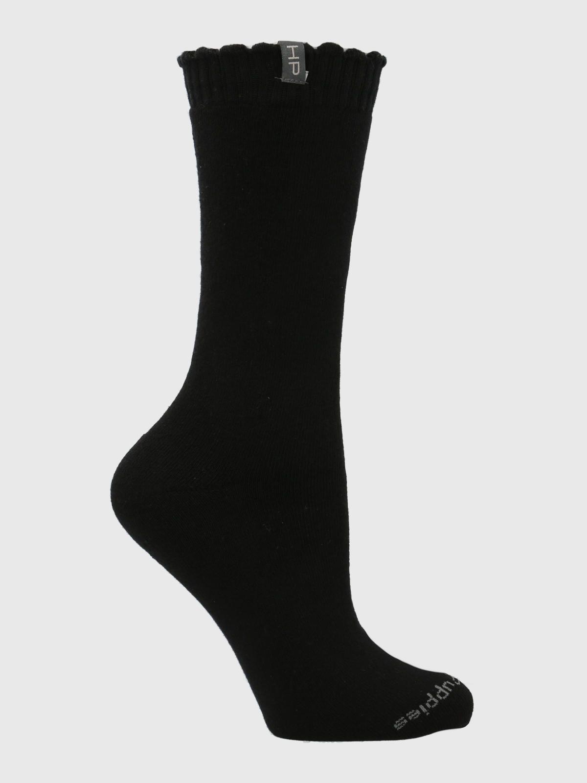 Calcetin Algodón Mujer Heavy Simple Negro-0