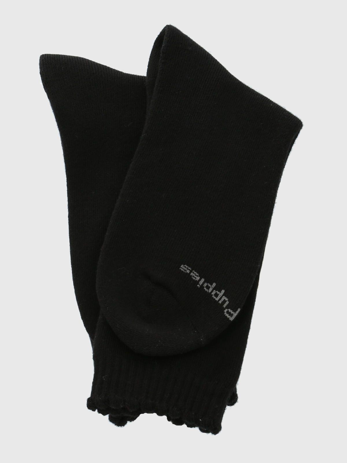 Calcetin Algodón Mujer Heavy Simple Negro-2