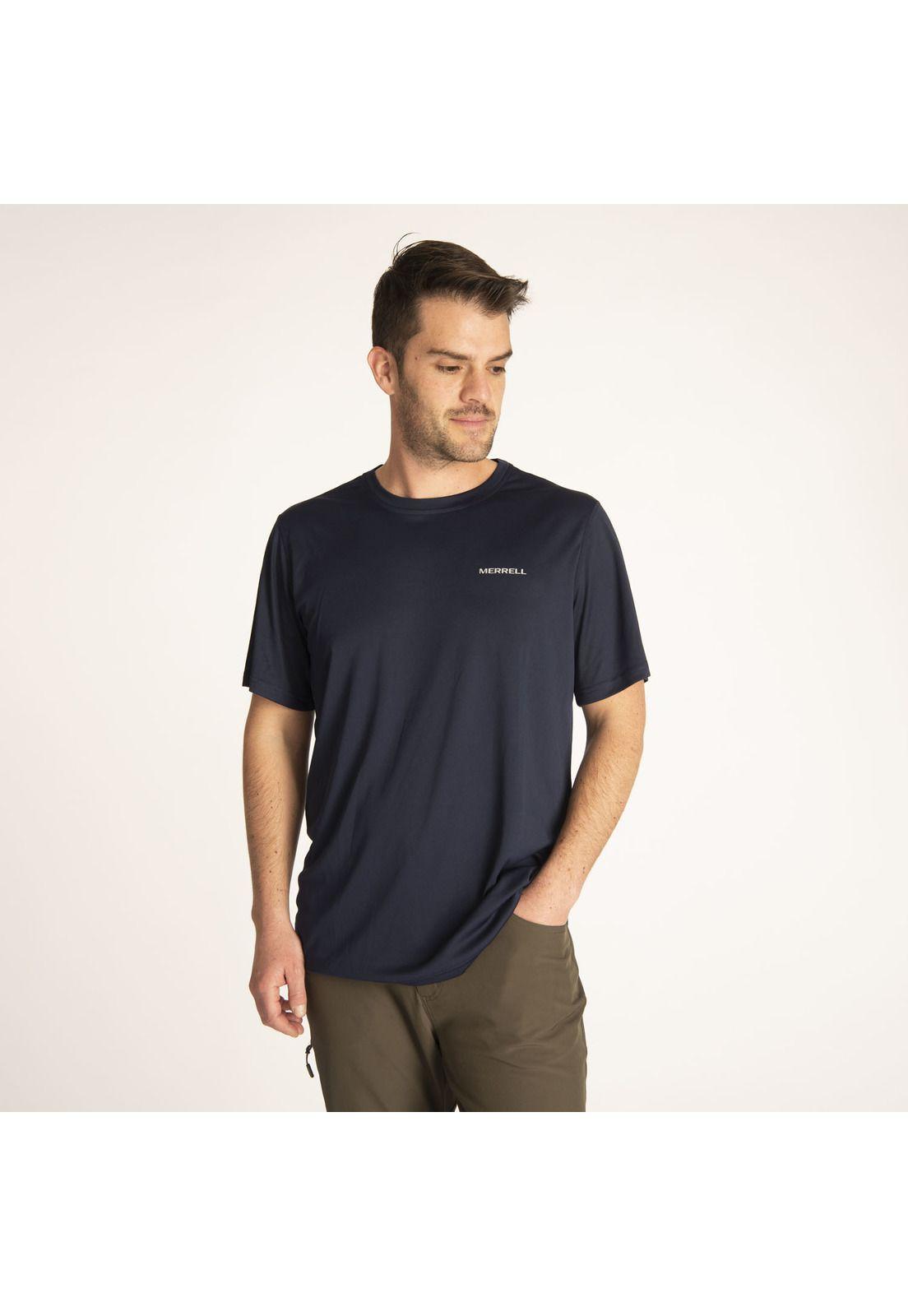 Polera M/C Hombre Tech Shirt Azul-1