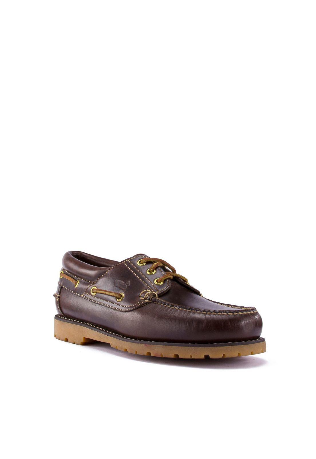 Mocasín Cuero Cuero Hombre New Rocky III Chocolate-1