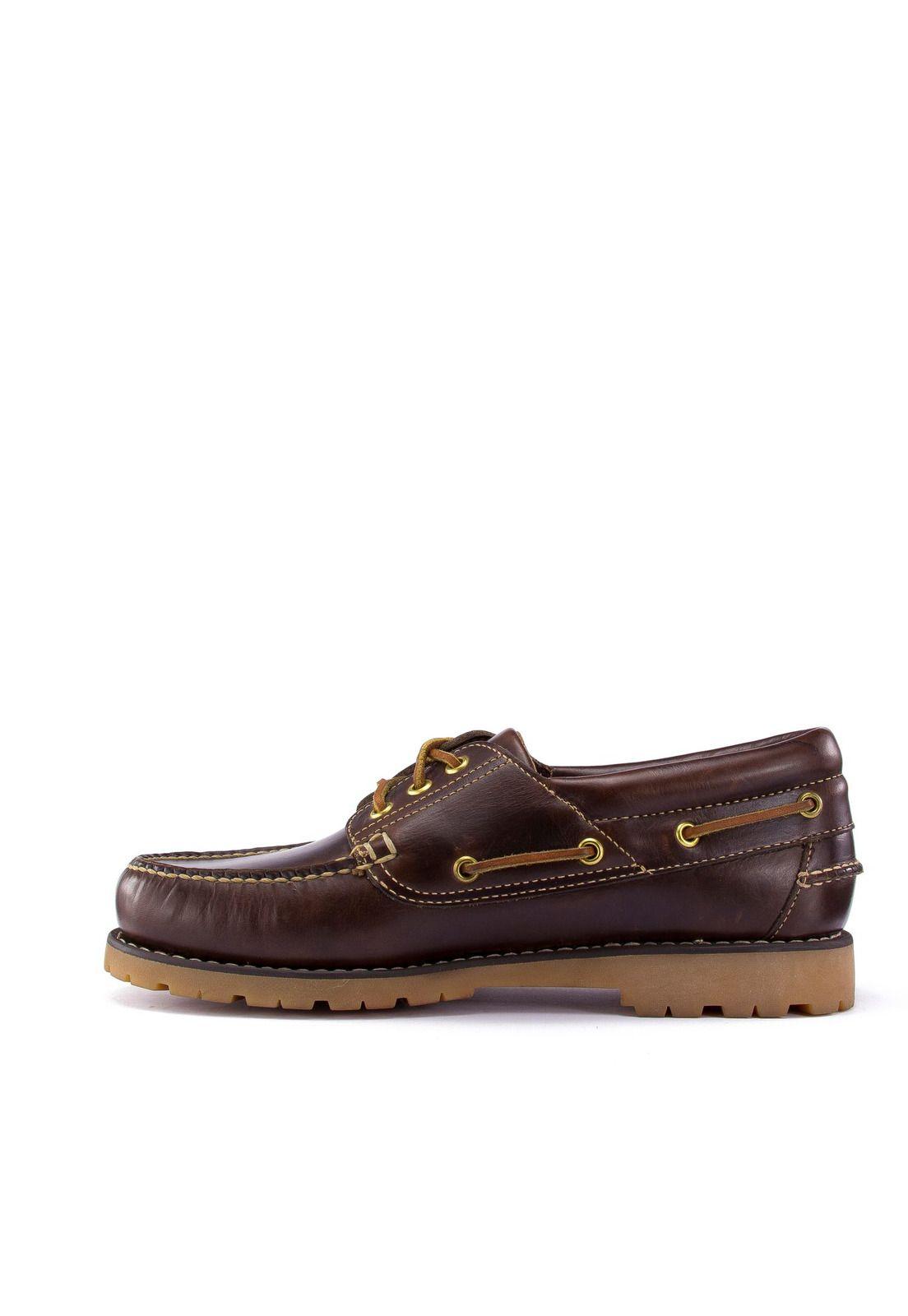 Mocasín Cuero Cuero Hombre New Rocky III Chocolate-4