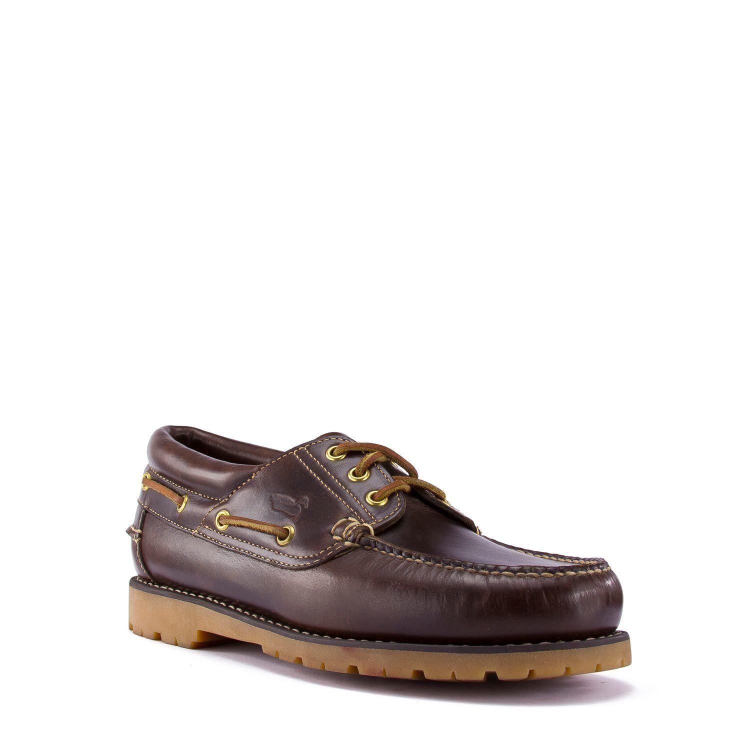 Mocasín Cuero Cuero Hombre New Rocky III Chocolate-1
