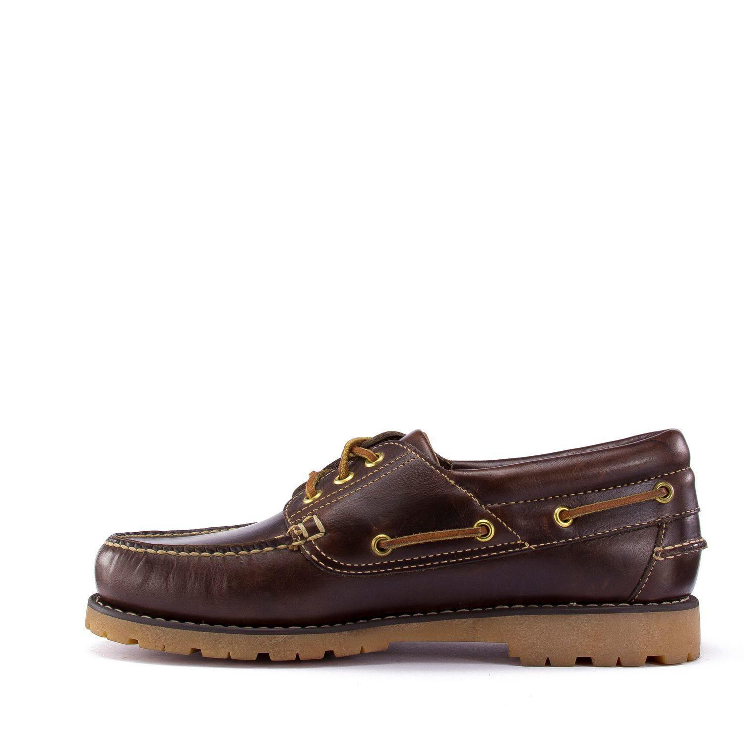 Mocasín Cuero Cuero Hombre New Rocky III Chocolate-4
