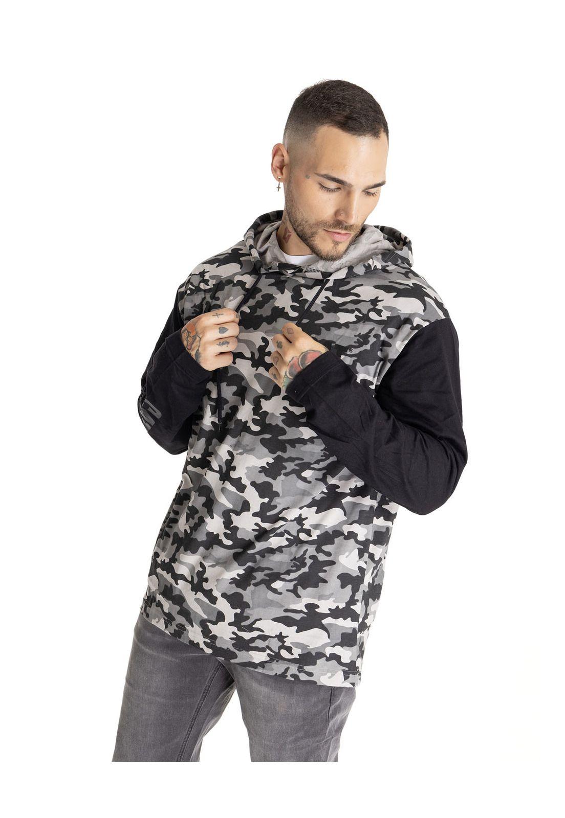 Polera Hombre Upf Hooded Banner L/ Verde-0