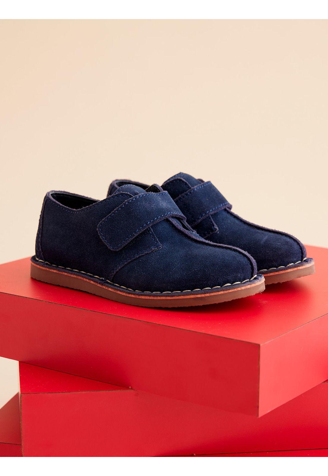 Zapato Cuero Azul Niño Lynton Vl  (26-29)-3