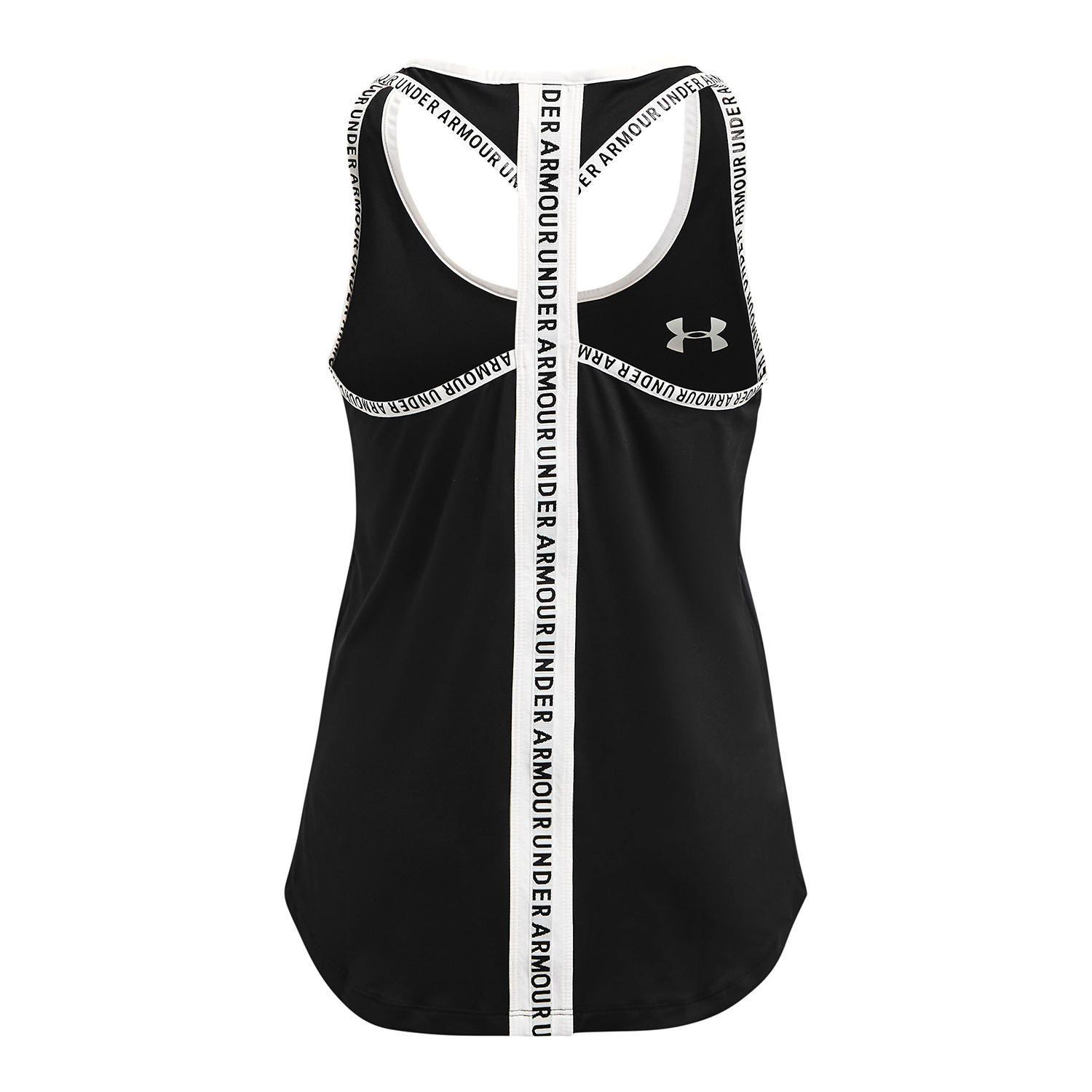 Polera S/M Niña Ua Knockout Tank-Blk Negro-1