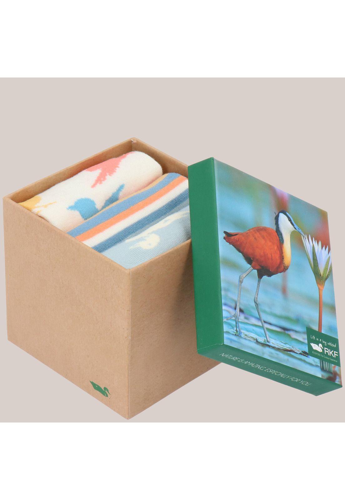 Calcetín Bambú W Pack Bird Multicolor-1