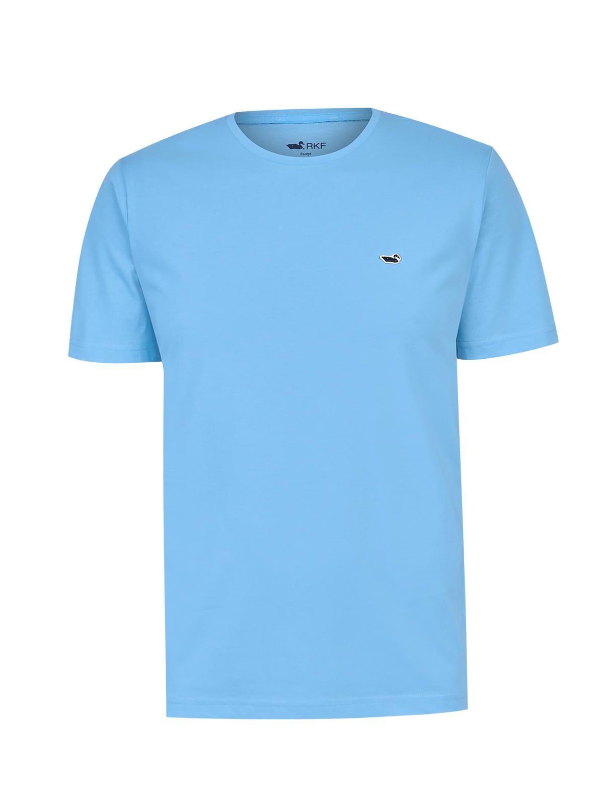 Polera Algodón Hombre Essential Azul-0