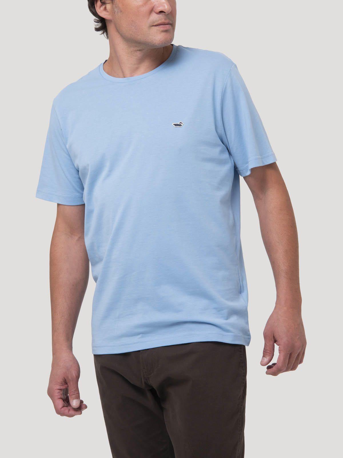 Polera Algodón Hombre Essential Azul-4