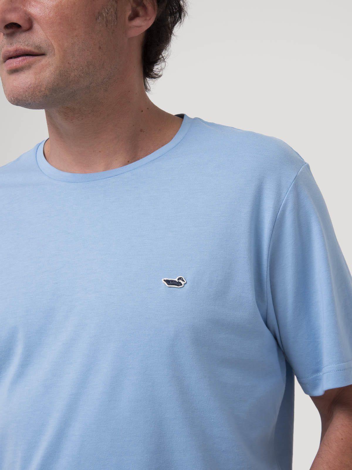 Polera Algodón Hombre Essential Azul-6