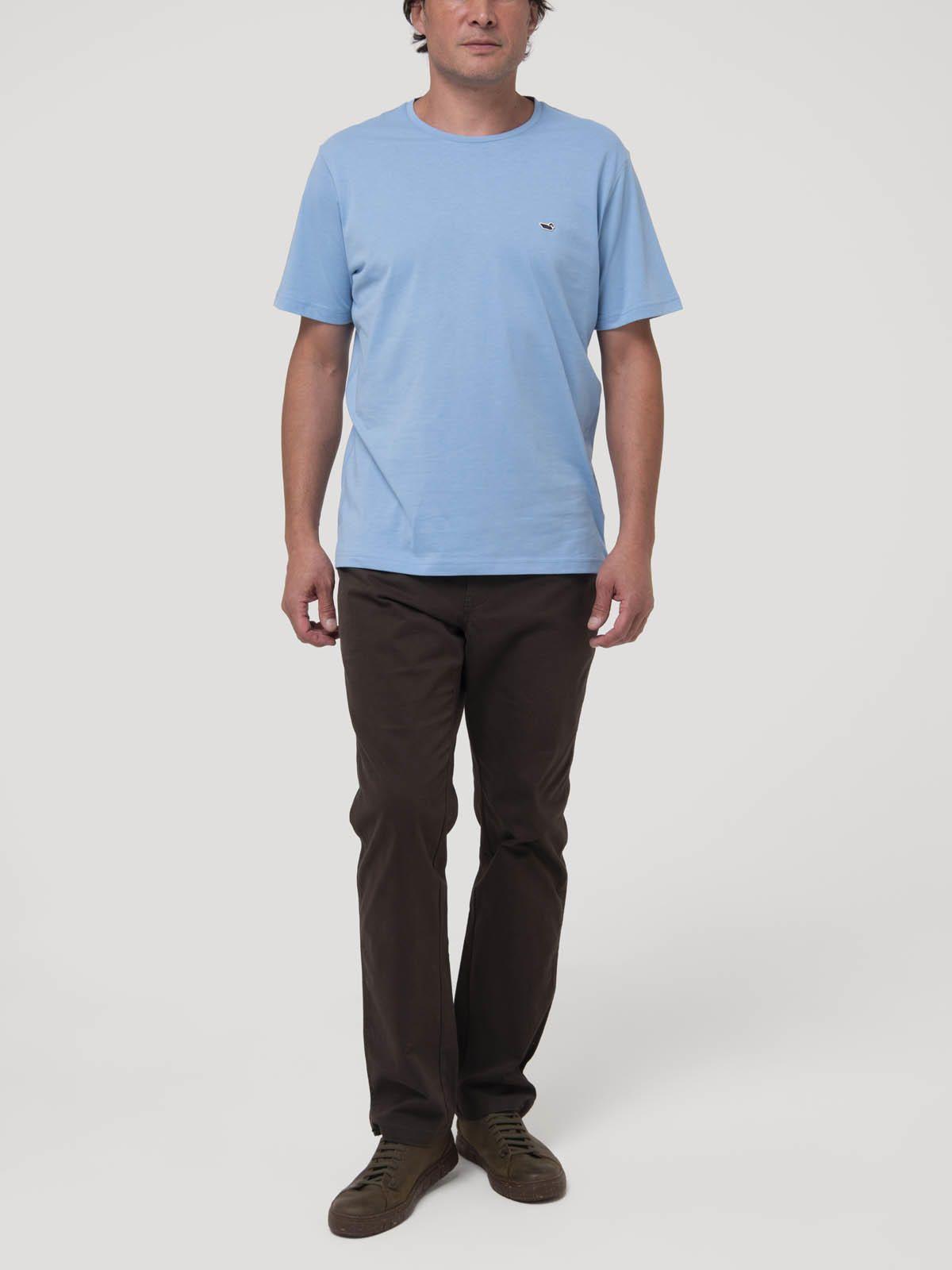 Polera Algodón Hombre Essential Azul-7