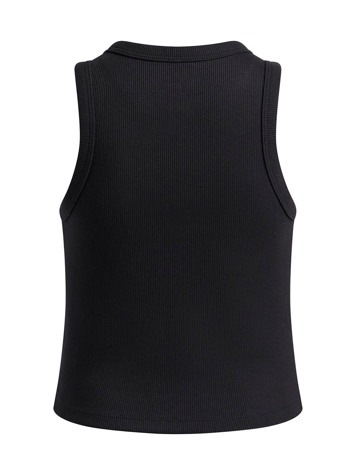 Polera S/M UA Rival Rib Tank Negro Niña-1
