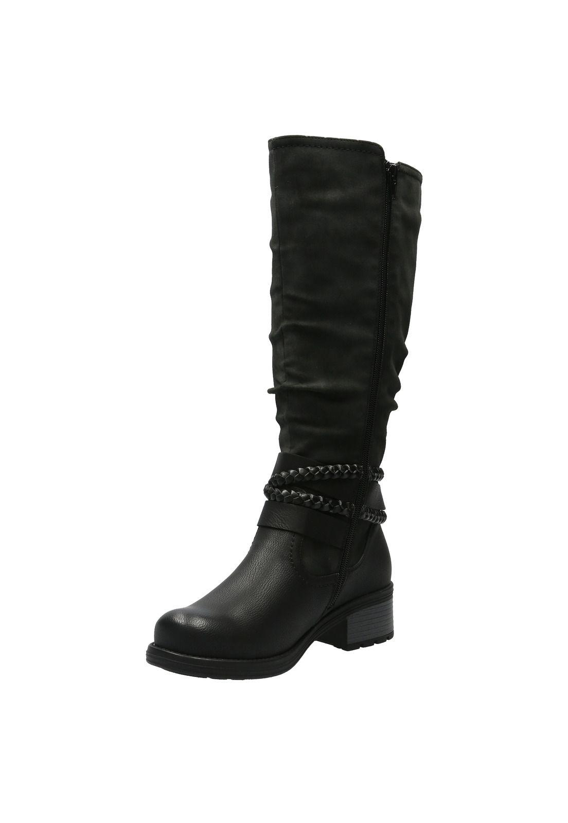 Bota Mujer Newkay Negro-2