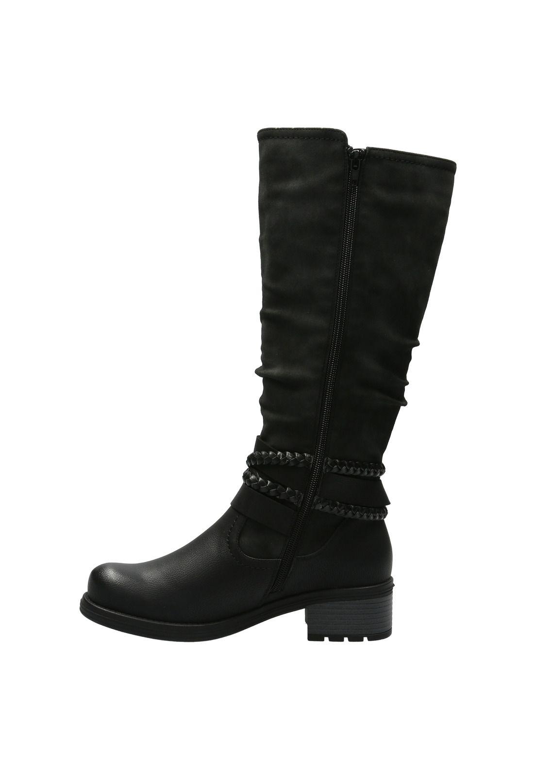 Bota Mujer Newkay Negro-3