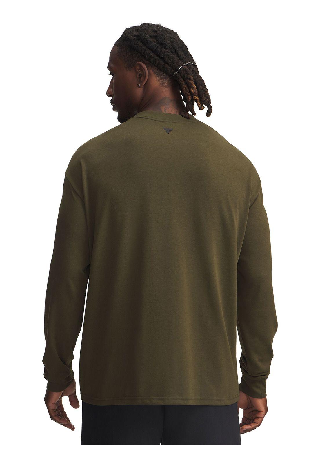 Polera M/L Training hombre Project Rock verde -1