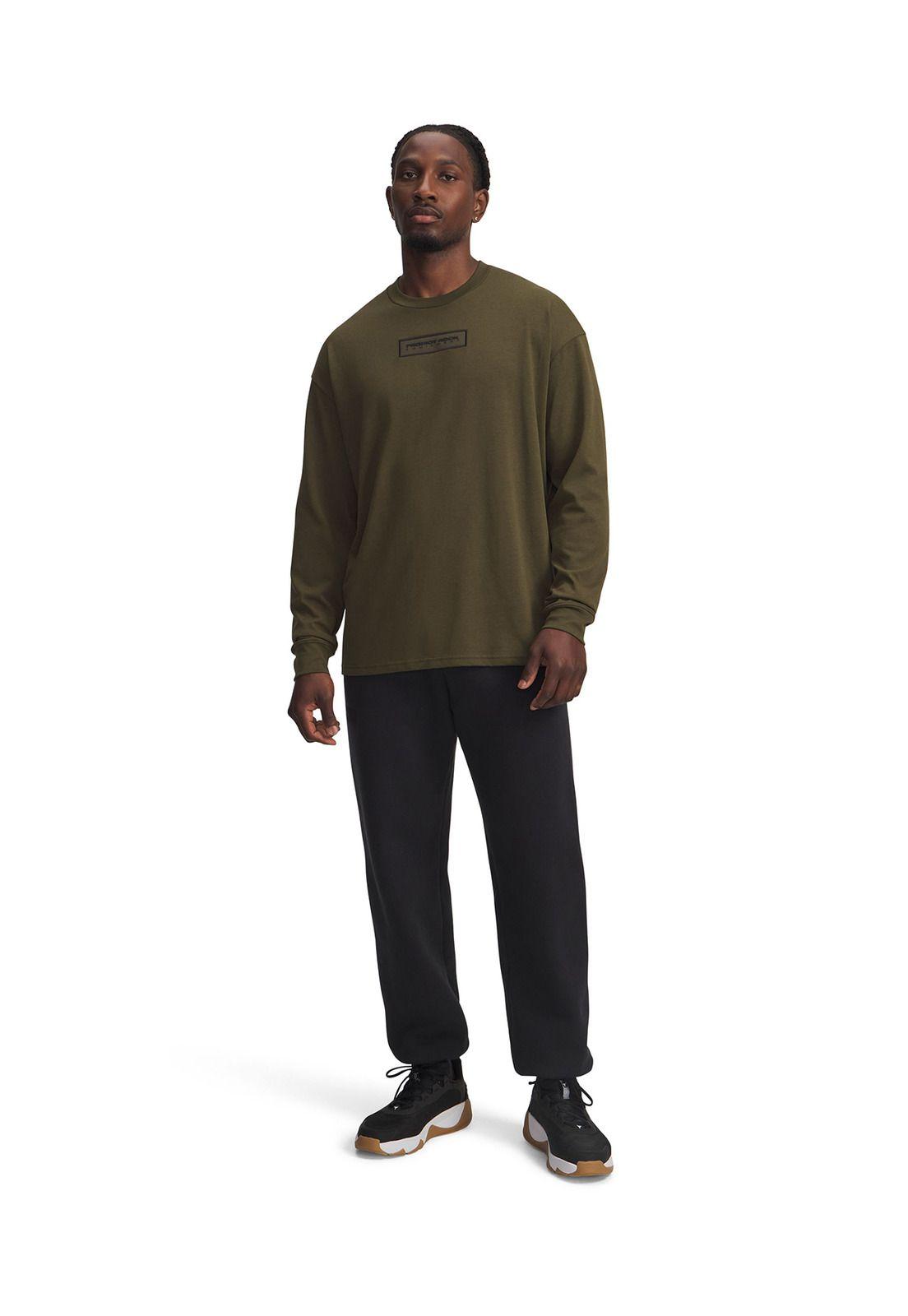 Polera M/L Training hombre Project Rock verde -3