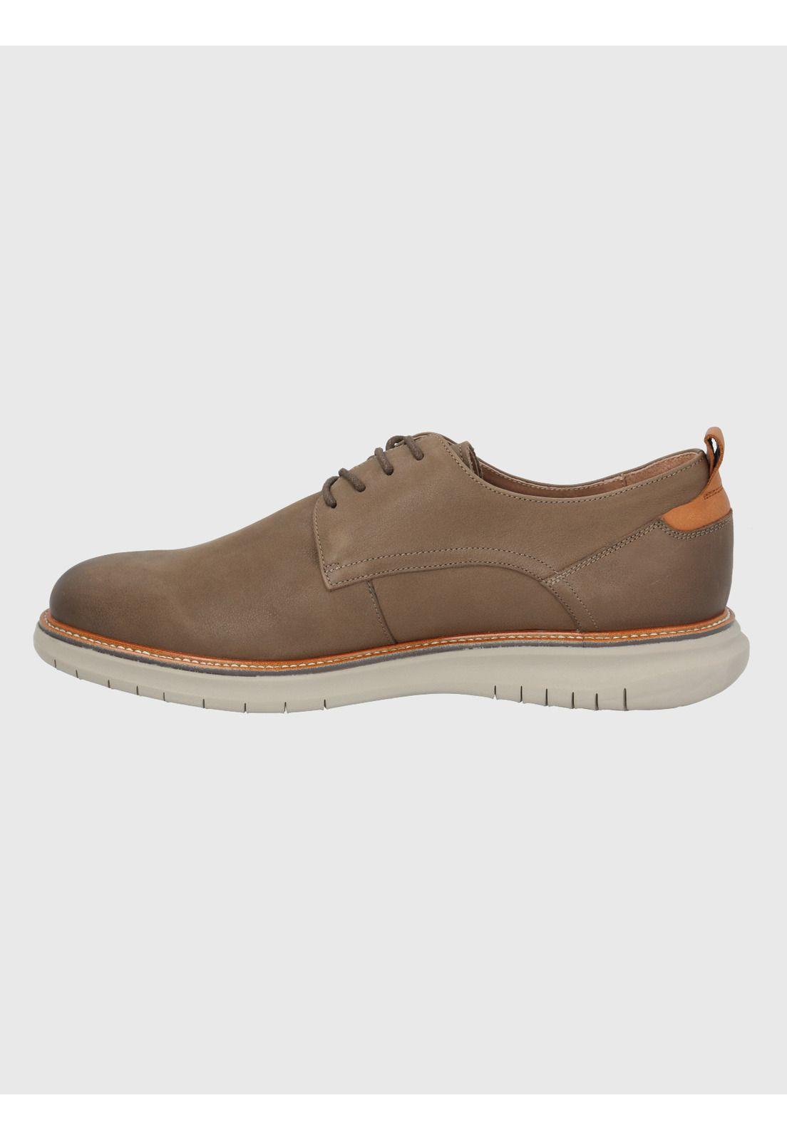 Zapato Cuero Taupe Hombre Rustic -4