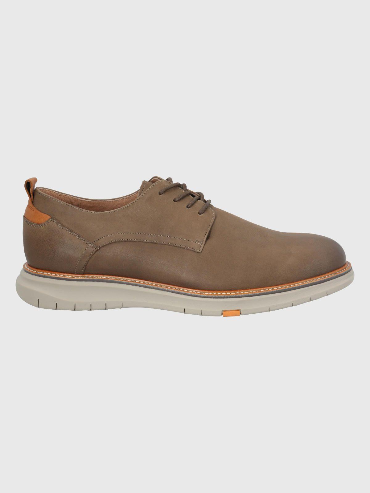 Zapato Cuero Taupe Hombre Rustic -1