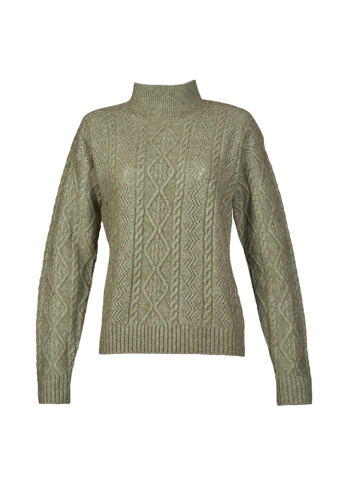 Sweater Fibras Recicladas Mujer Dalia Verde-0