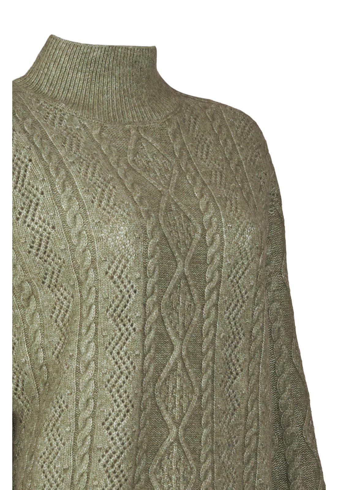 Sweater Fibras Recicladas Mujer Dalia Verde-3