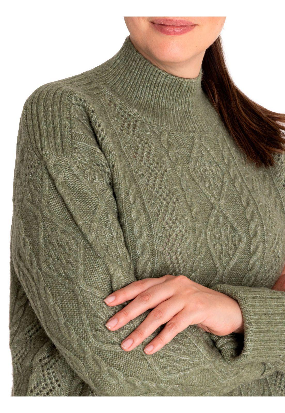 Sweater Fibras Recicladas Mujer Dalia Verde-7