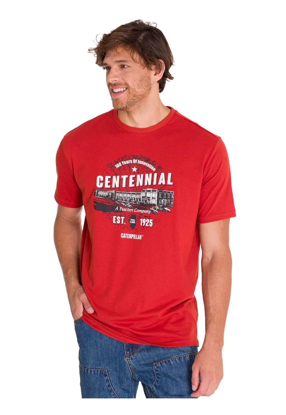Polera Centennial 100 Years 3 Hombre Roja-0