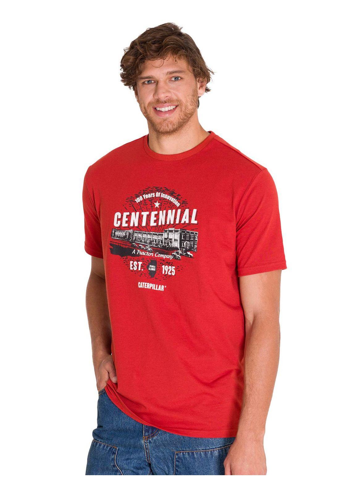 Polera Centennial 100 Years 3 Hombre Roja-1